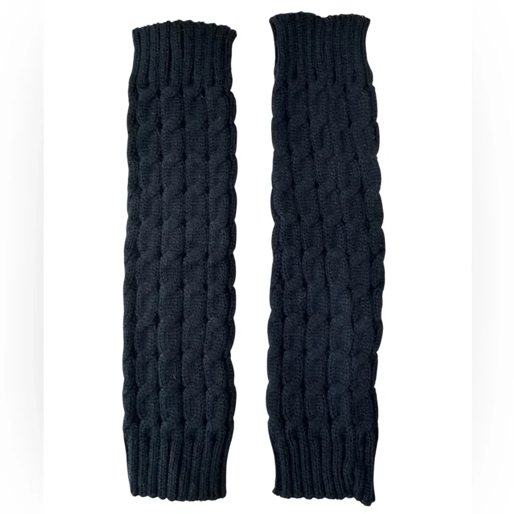 Black Cable Knit Leg Warmers | Little & Young Girls | NWOT | Winter